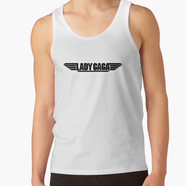Lady Gaga - Hold My Hand Logo (Black on White) Tank Top RB2407 product Offical lady gaga Merch