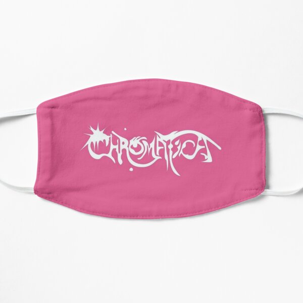Chromatica in White Pink Font Lady Gaga Flat Mask RB2407 product Offical lady gaga Merch